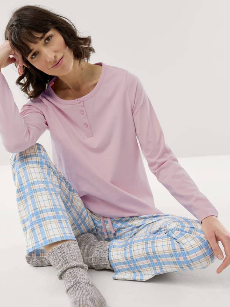 Jersey Flanell Pyjama Karo