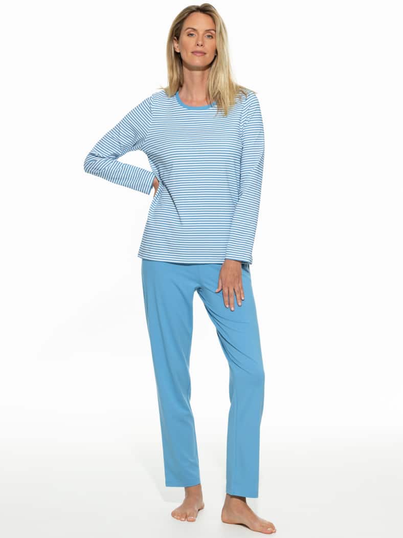 Pyjama Sleep Well Jeansblau