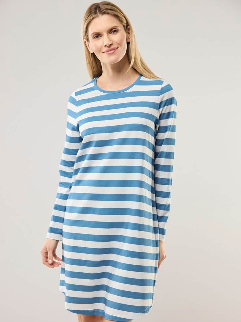 Schlafshirt Sleep Well Jeansblau