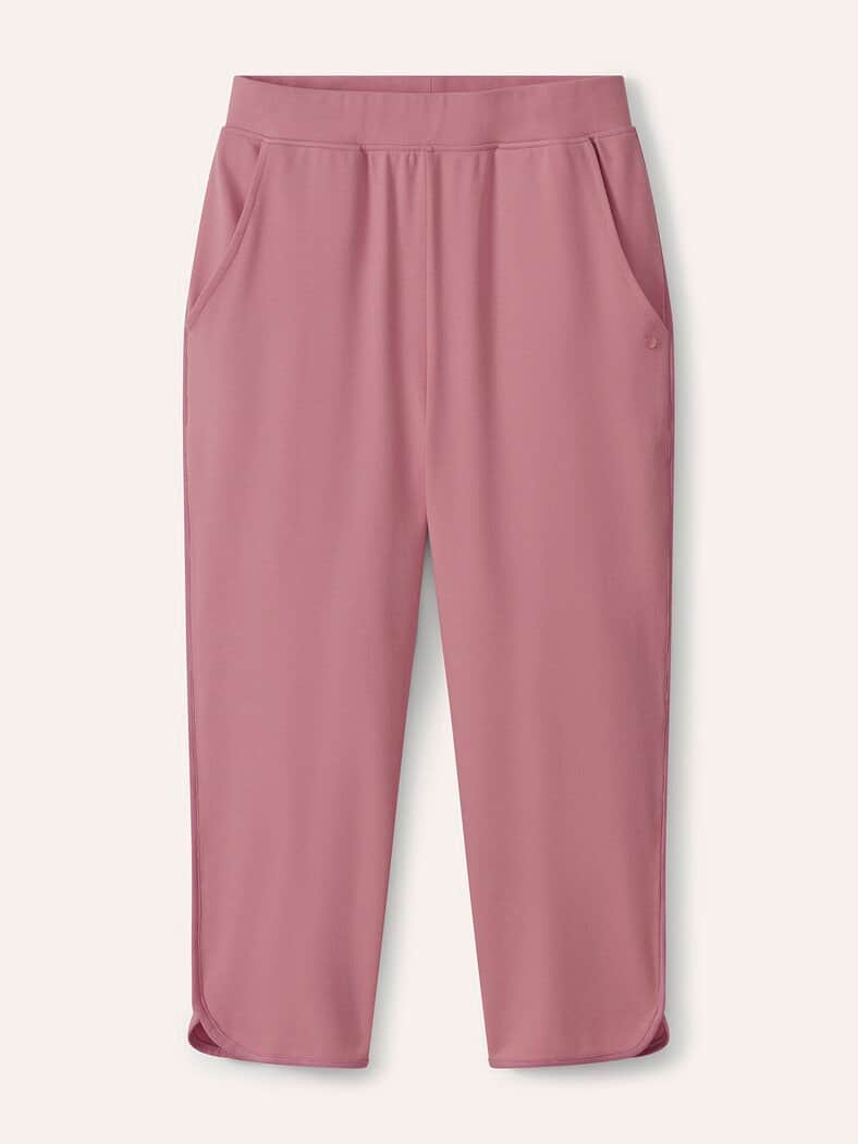 Baumwollstretch Caprihose Rosenholz