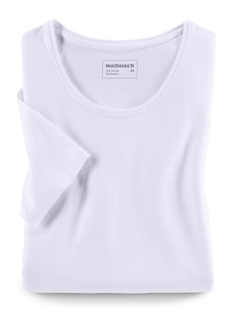 Viskose-Shirt Weiß
