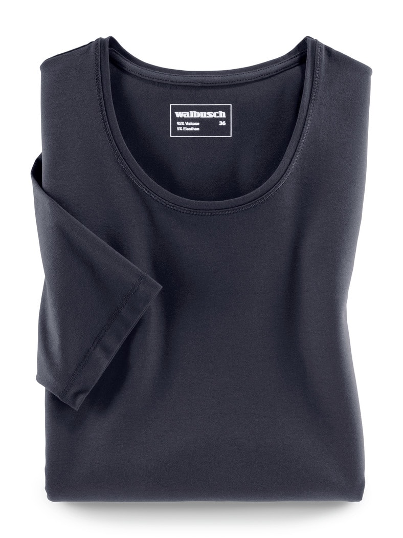 Viskose-Shirt Marine