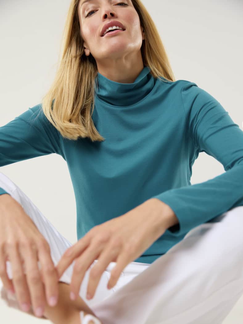 Viskose-Unterziehrolli Petrol