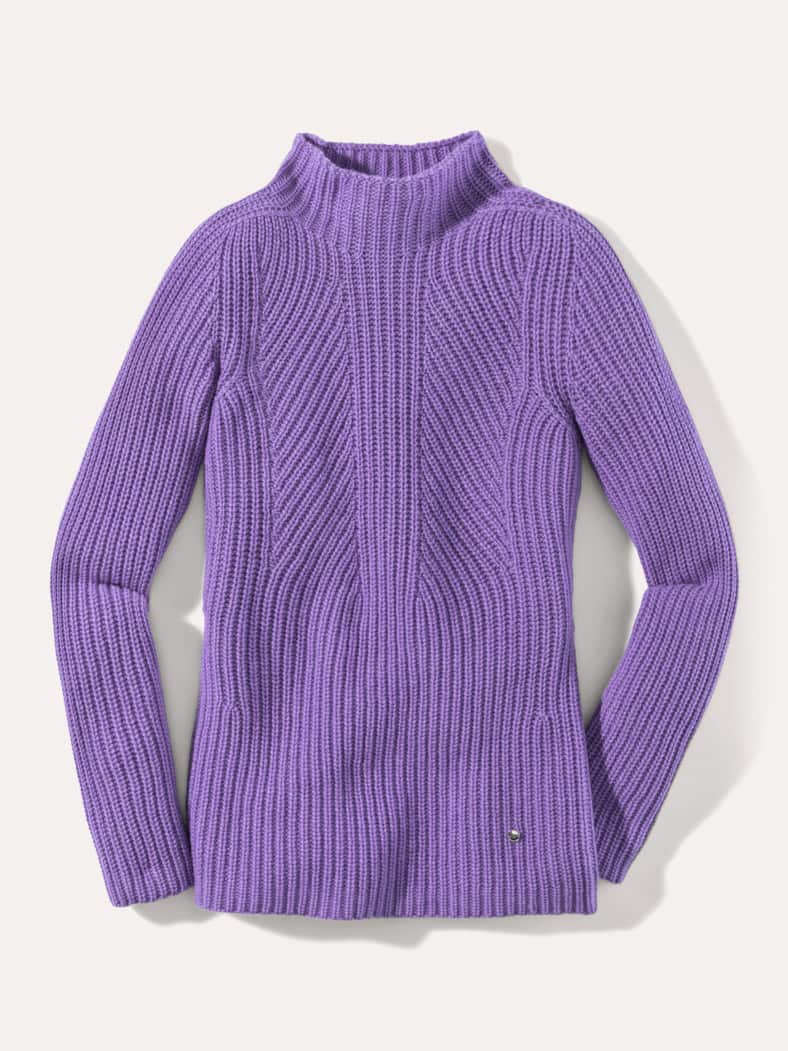 Cashmino Pullover Nahtlos Lavendel