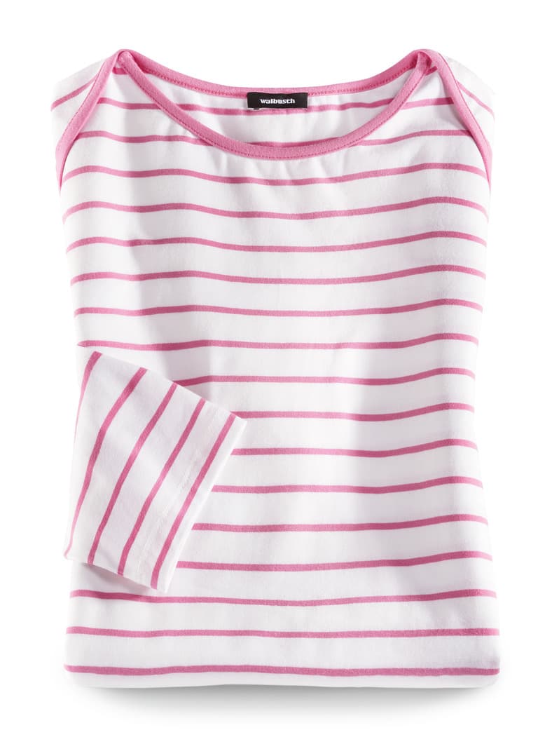 Ringelshirt la Ville Weiß/Pink