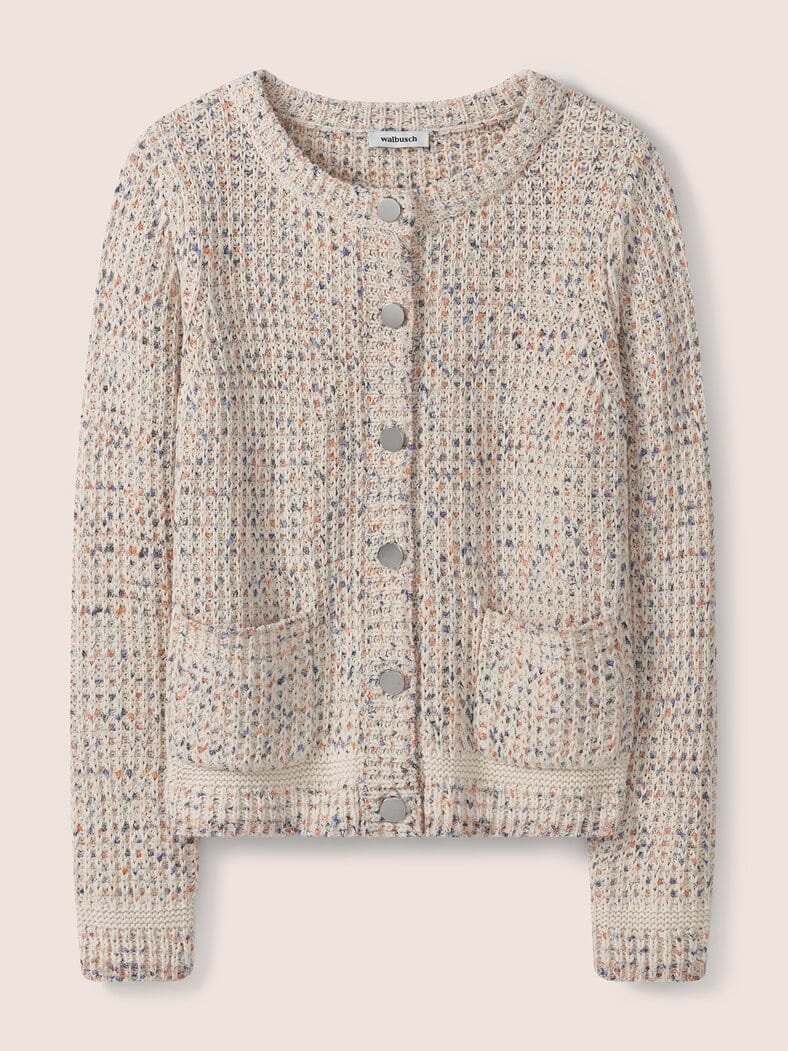 Strickjacke Bouclegarn Multicolor Offw