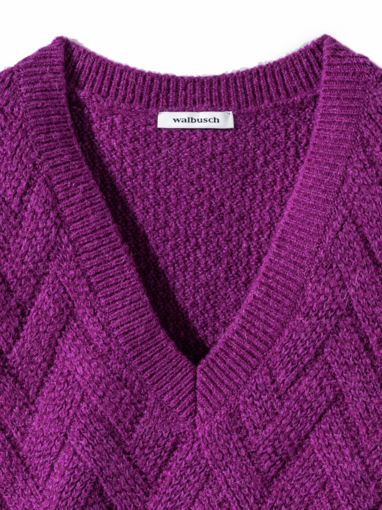 V-Neck Pullunder Cosy Waldbeere