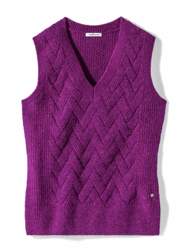 V-Neck Pullunder Cosy Waldbeere