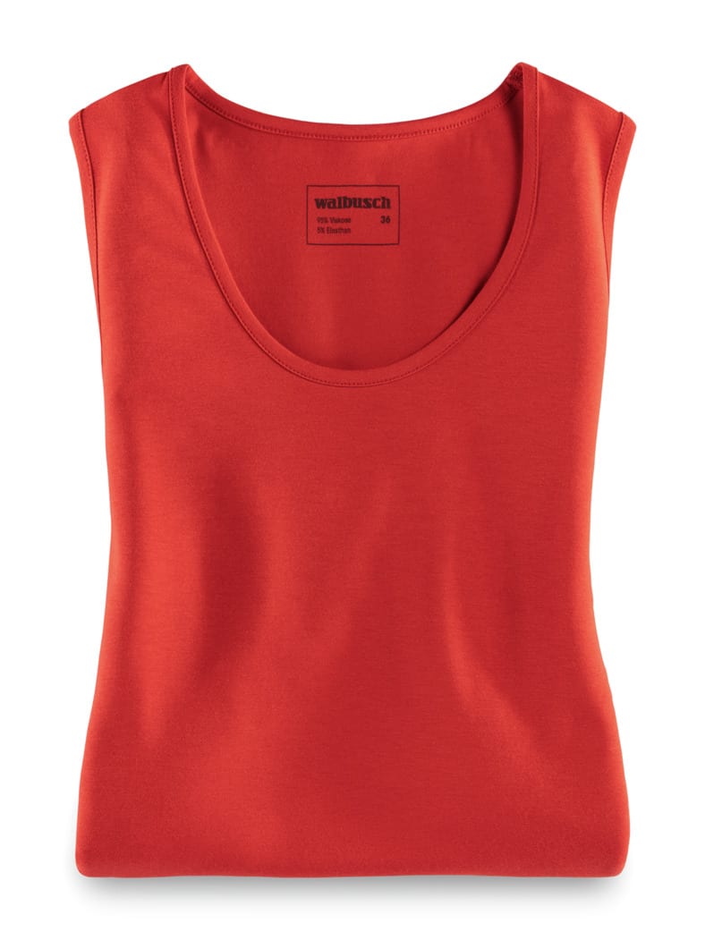 Viskose-Top Karminrot