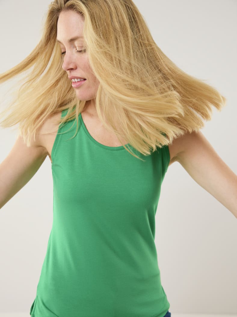 Viskose-Top Grasgrün