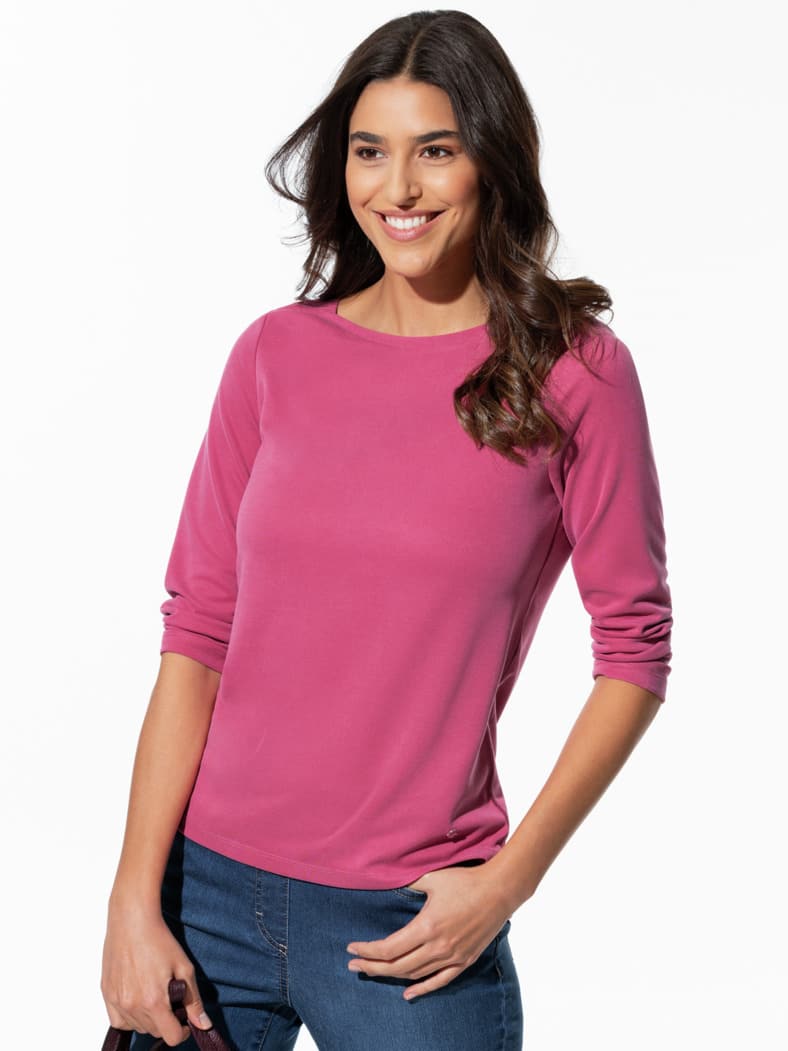Pique-Shirt Edeljersey Soft Fuchsia