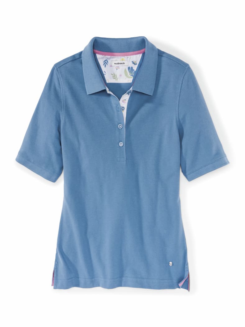 Pique-Polo Frischekick Jeansblau