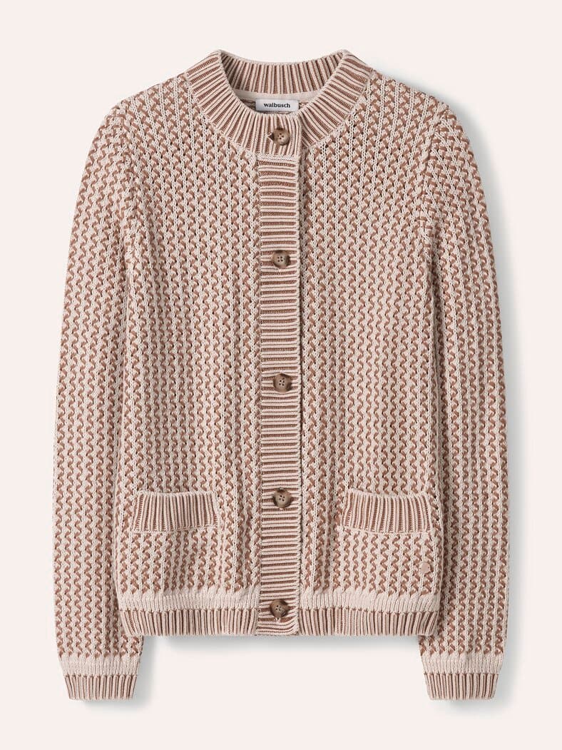 Strickjacke Chic & Go Natur/Praline