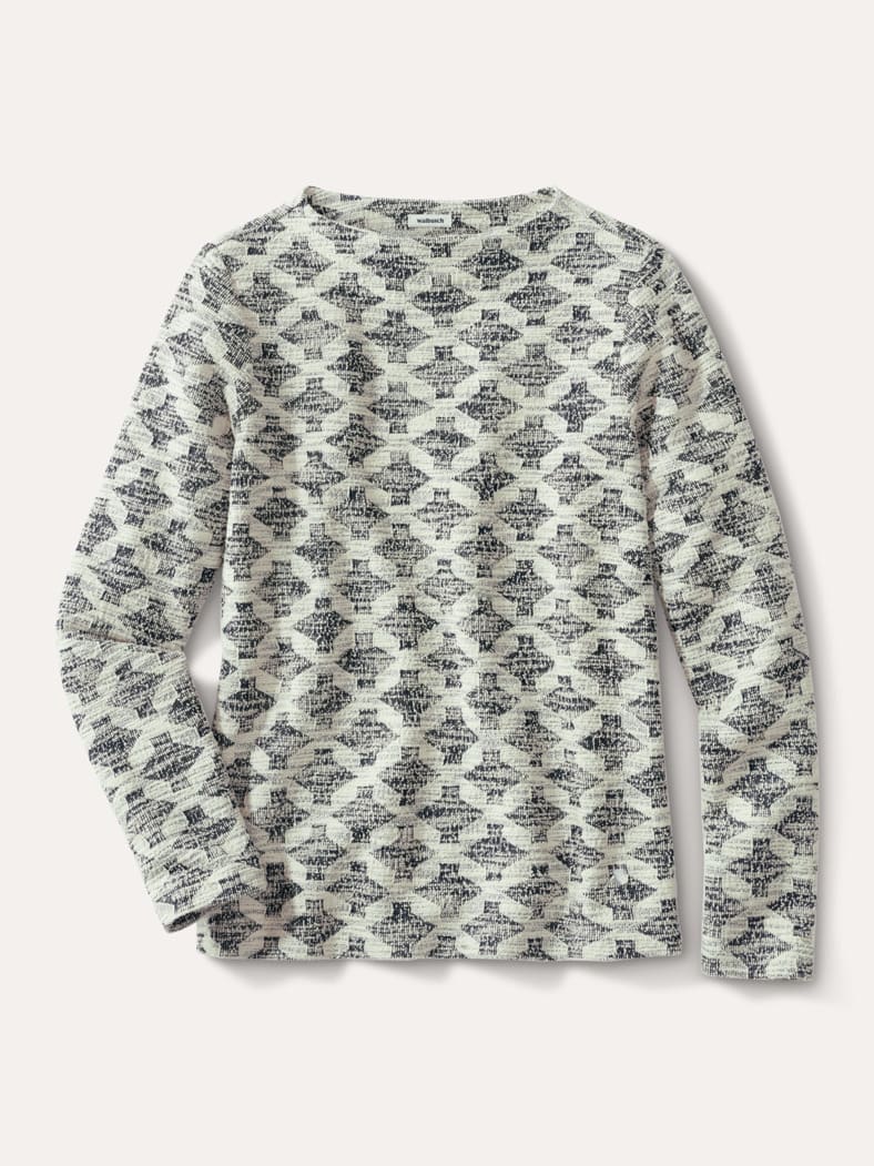 Boucle Sweatshirt Kaminkragen Marine