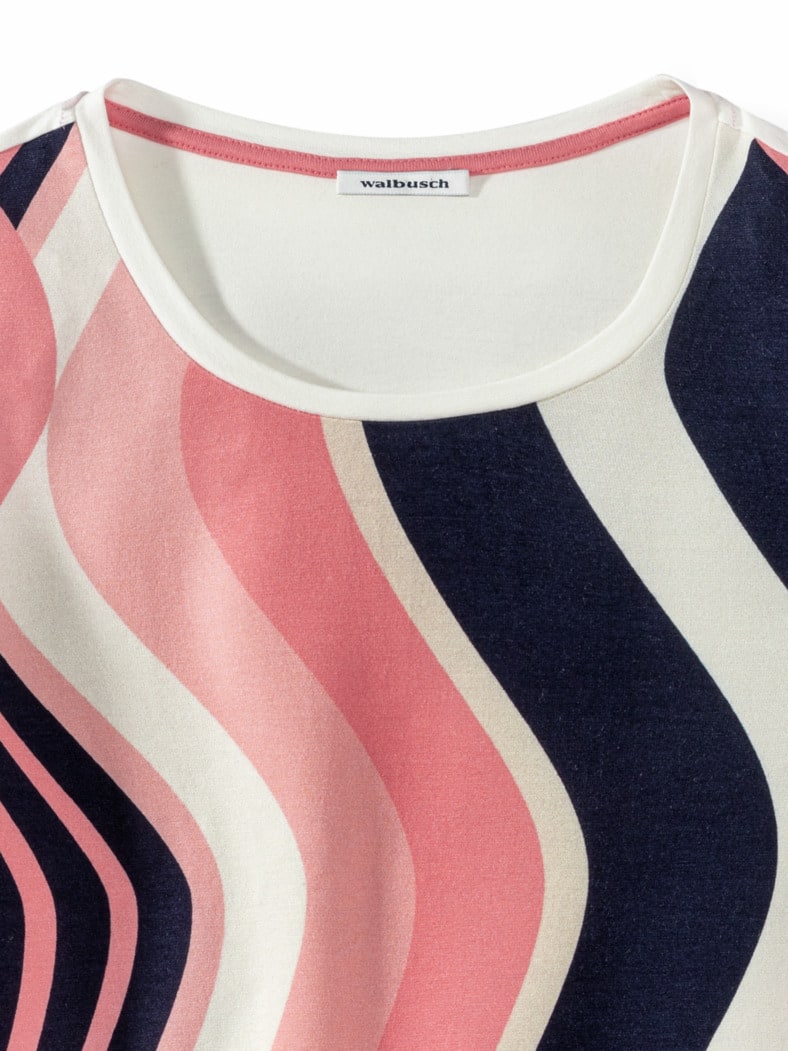 Viskoseshirt Wellengang Flamingo