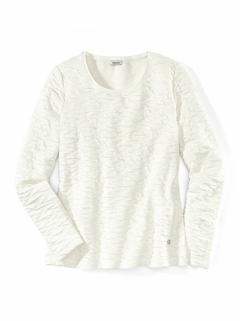 Jacquard-Sweaty 3D Weiß