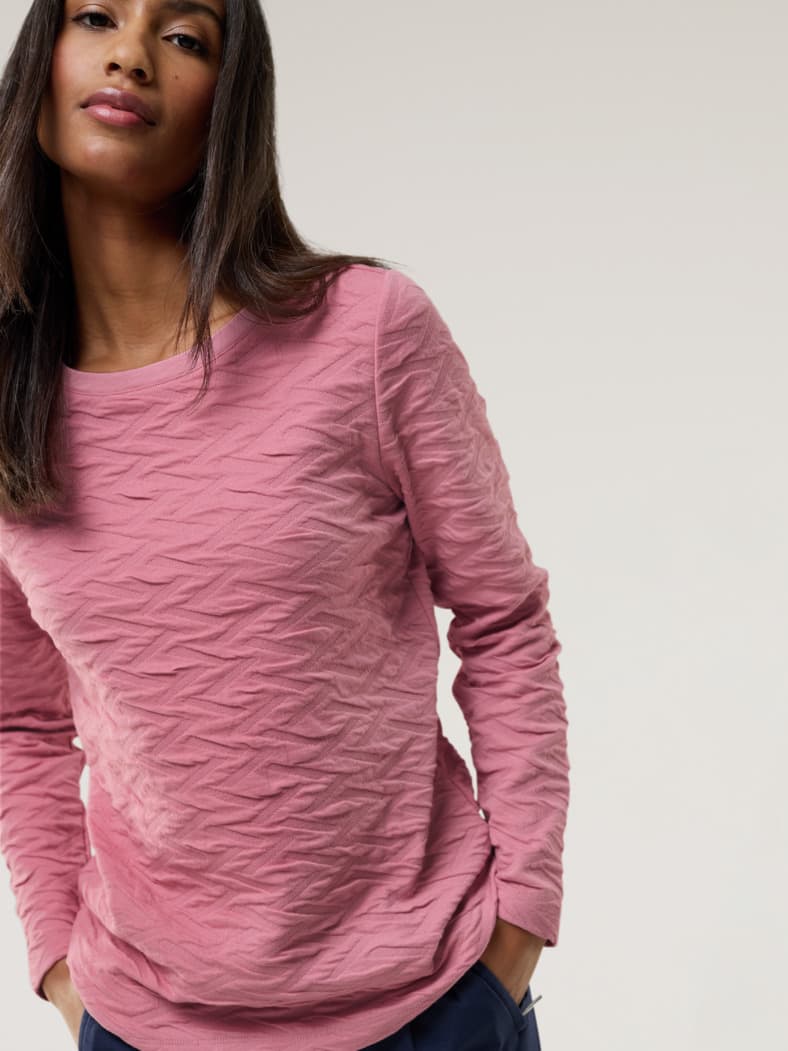 Jacquard-Sweaty 3D Rosenholz