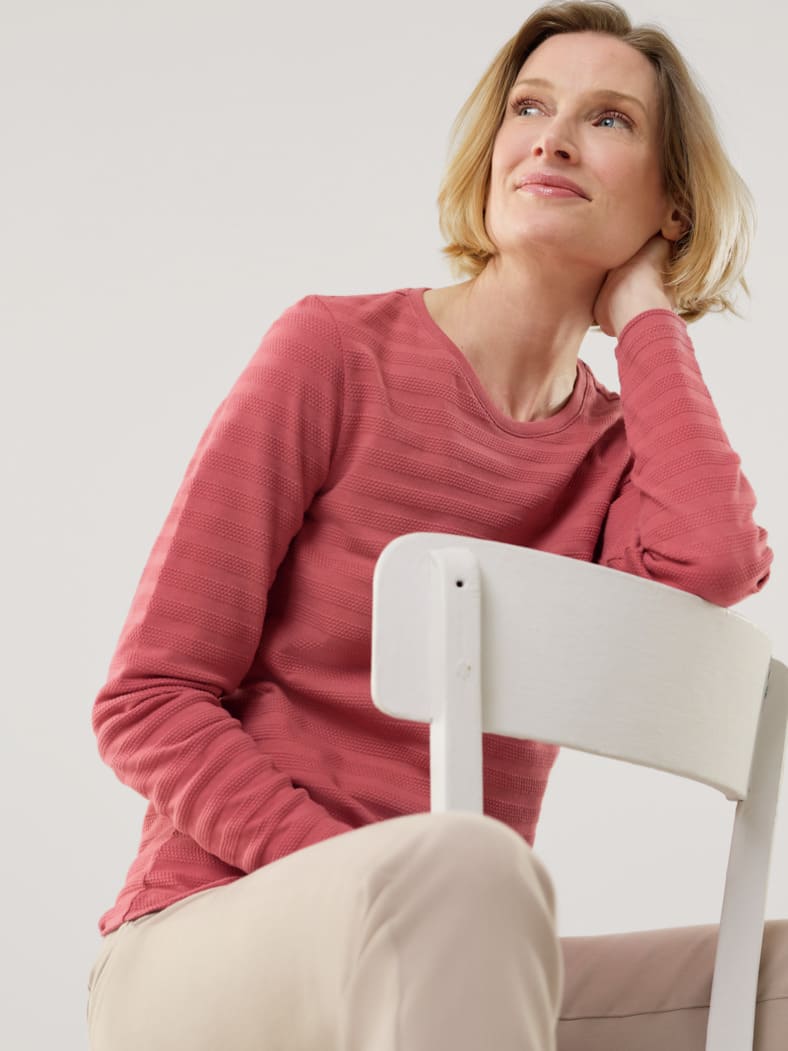 Baumwollshirt Reliefstruktur Siena