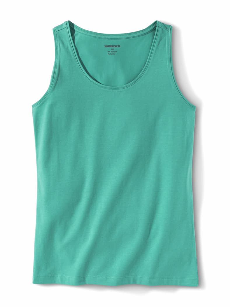 Baumwoll-Basic -Top Seegrün