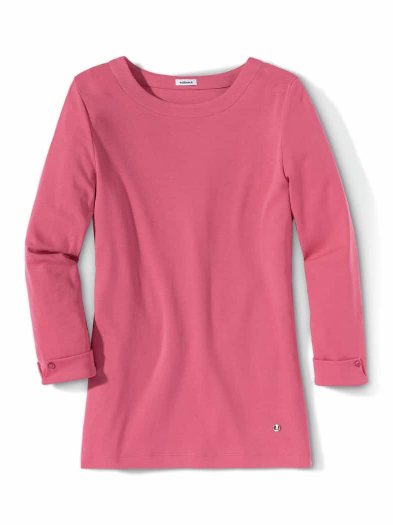 Baumwollshirt Softrib Himbeersorbet