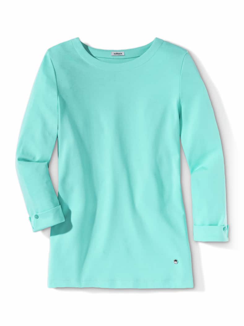 Baumwollshirt Softrib Wasserblau