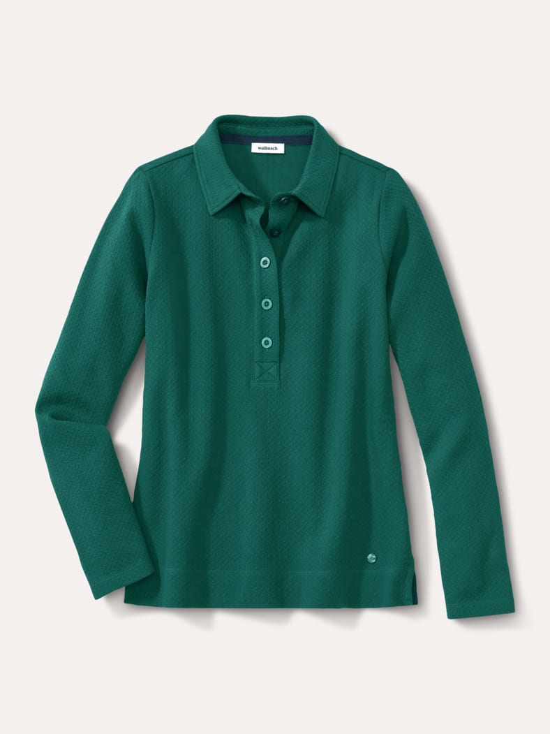 3D Struktur Polo Flaschengrün