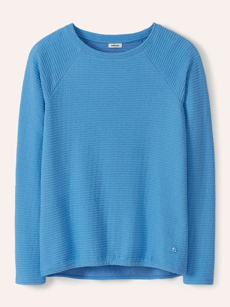 Sweatshirt mit Struktur Jeansblau