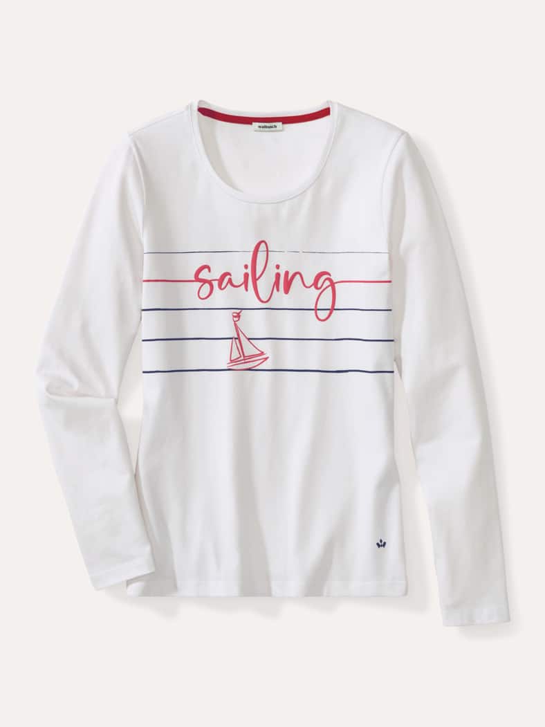 Baumwollshirt Sailing Weiß