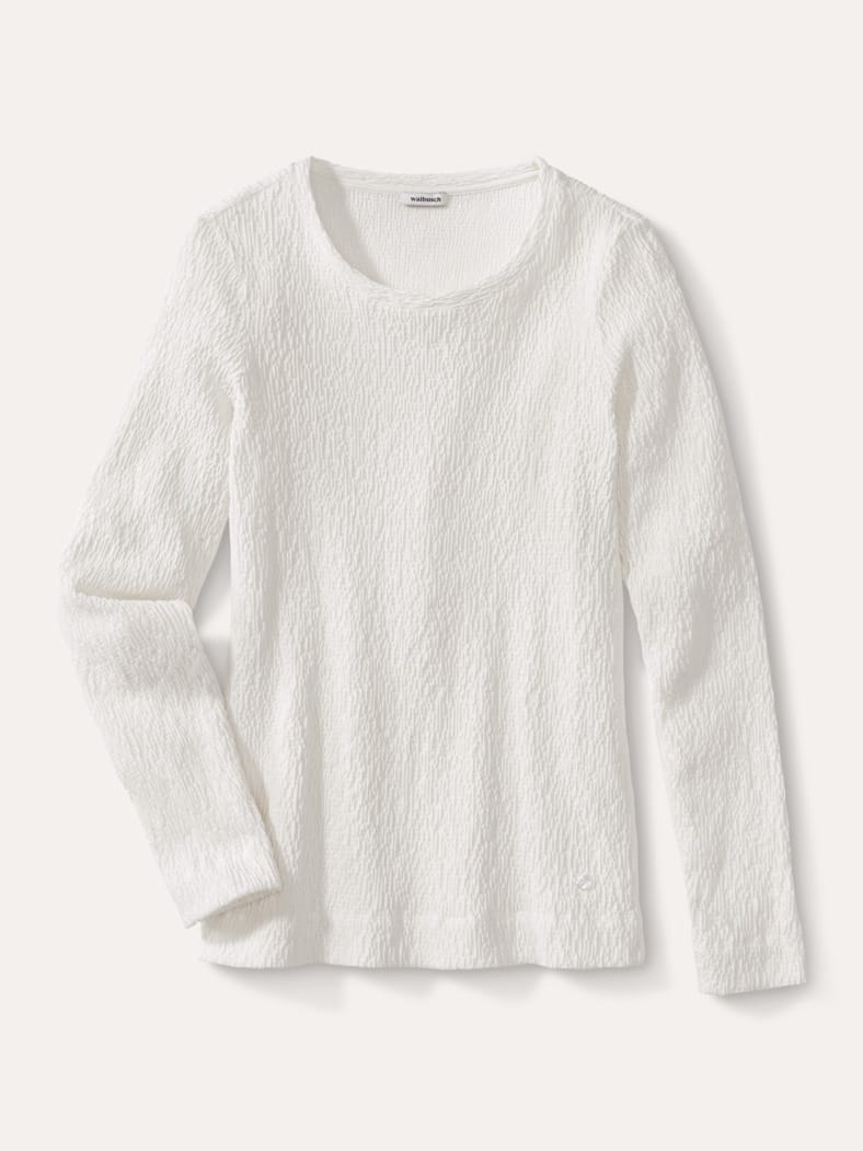 Baumwollshirt Easycare Offwhite