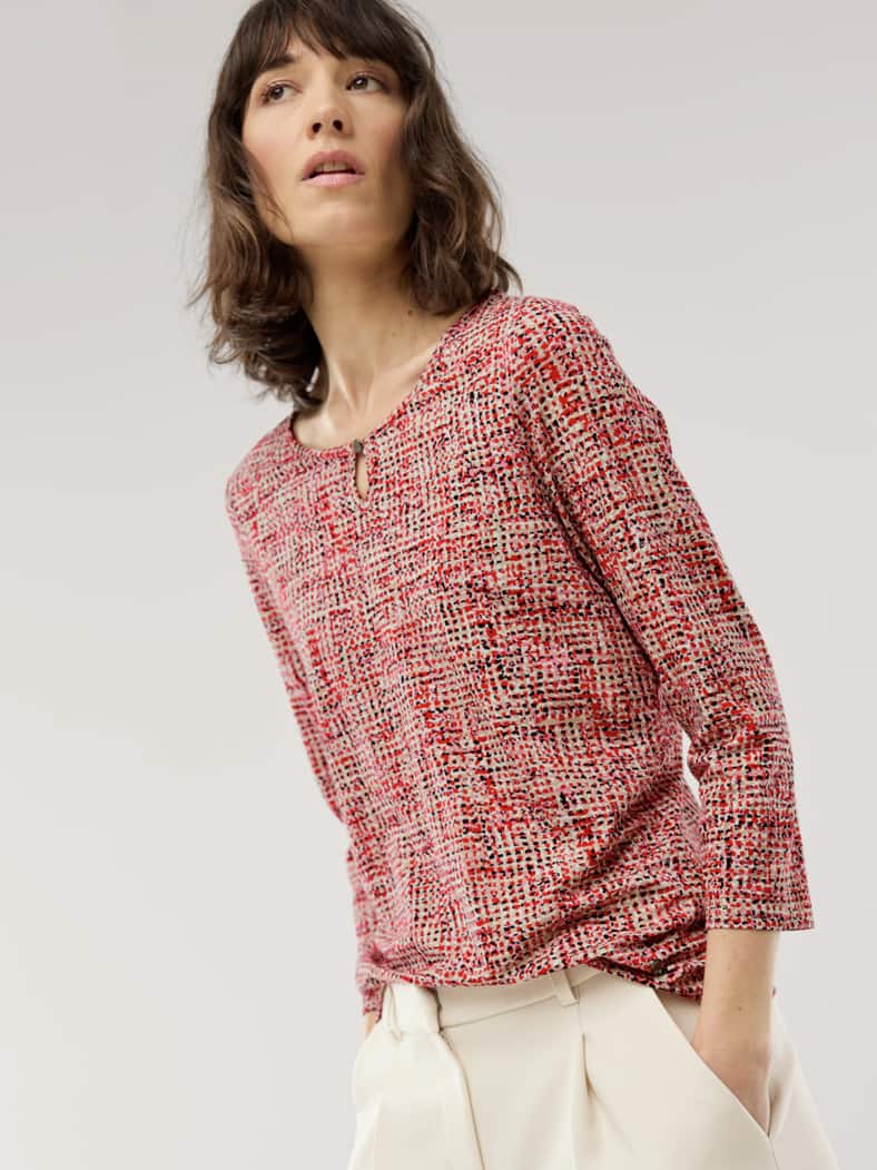 Viskoseshirt Bouclelook Multicolor