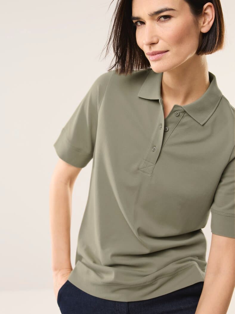 Pimacotton Basic Polo  Halbarm Khaki