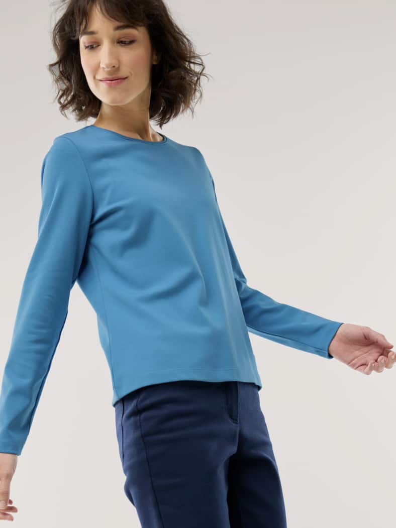 Thermoshirt Premium Horizontblau
