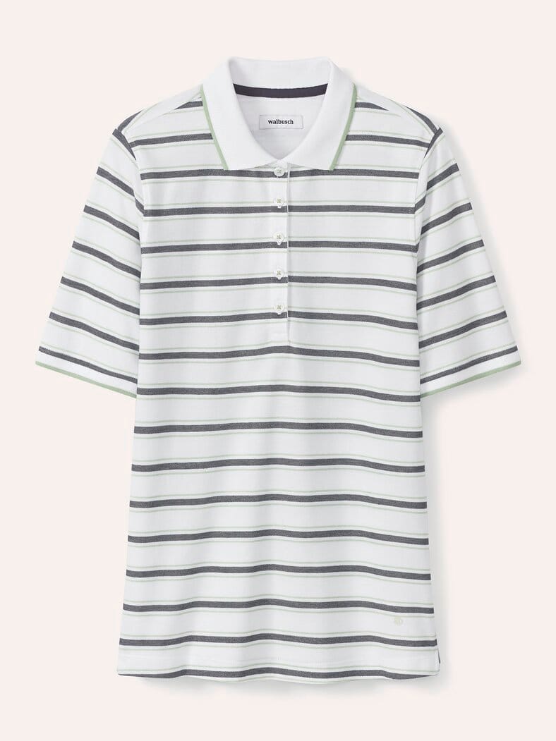 Extraglatt Polo Streifen Salbei
