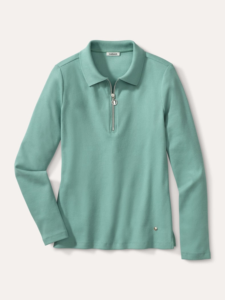 Rippenpolo Zip&Go Gletschergrün