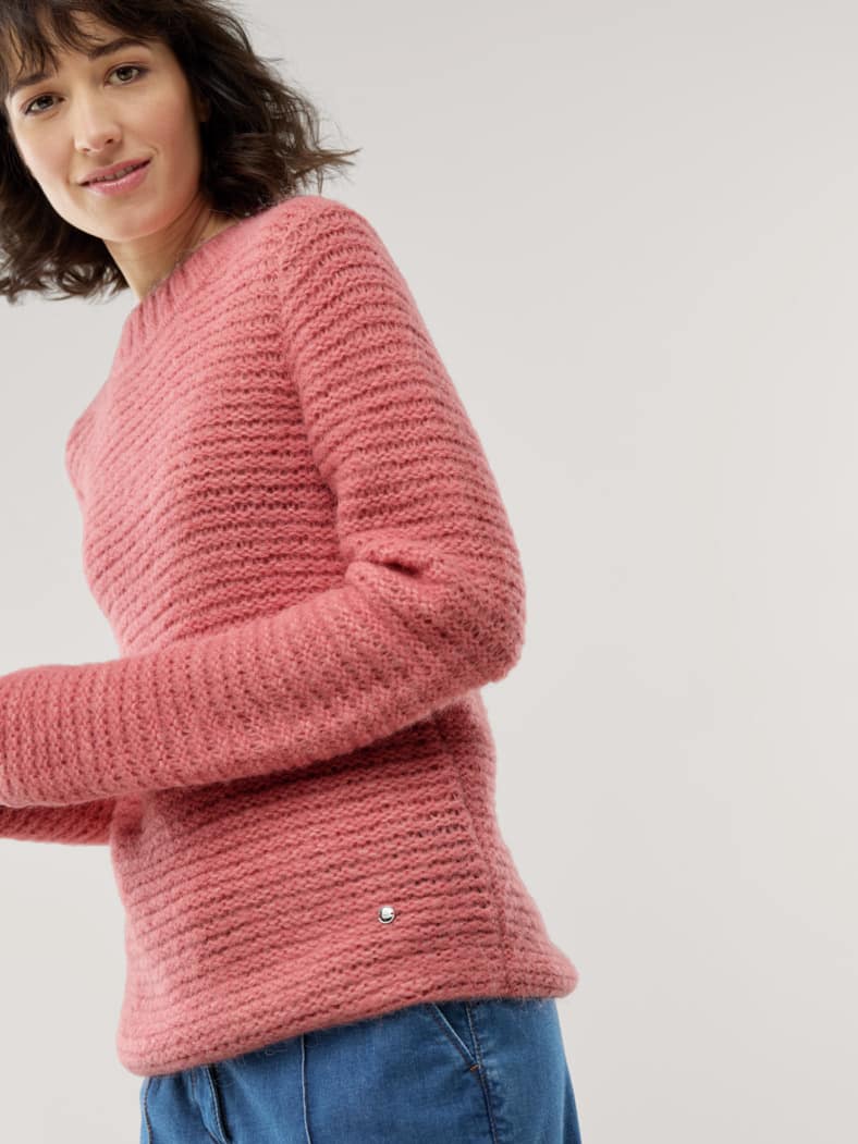 KERO Alpaka-Pullover Rosenholz