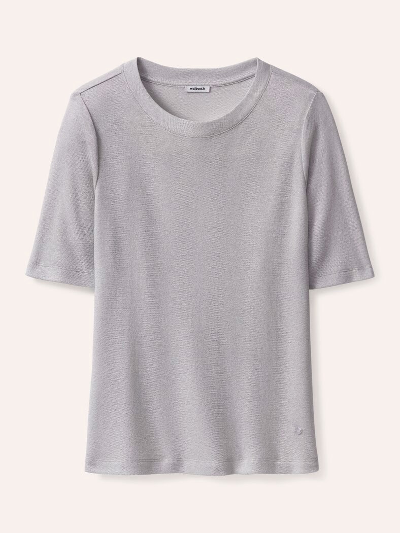 Shirt mit Lurex Silber