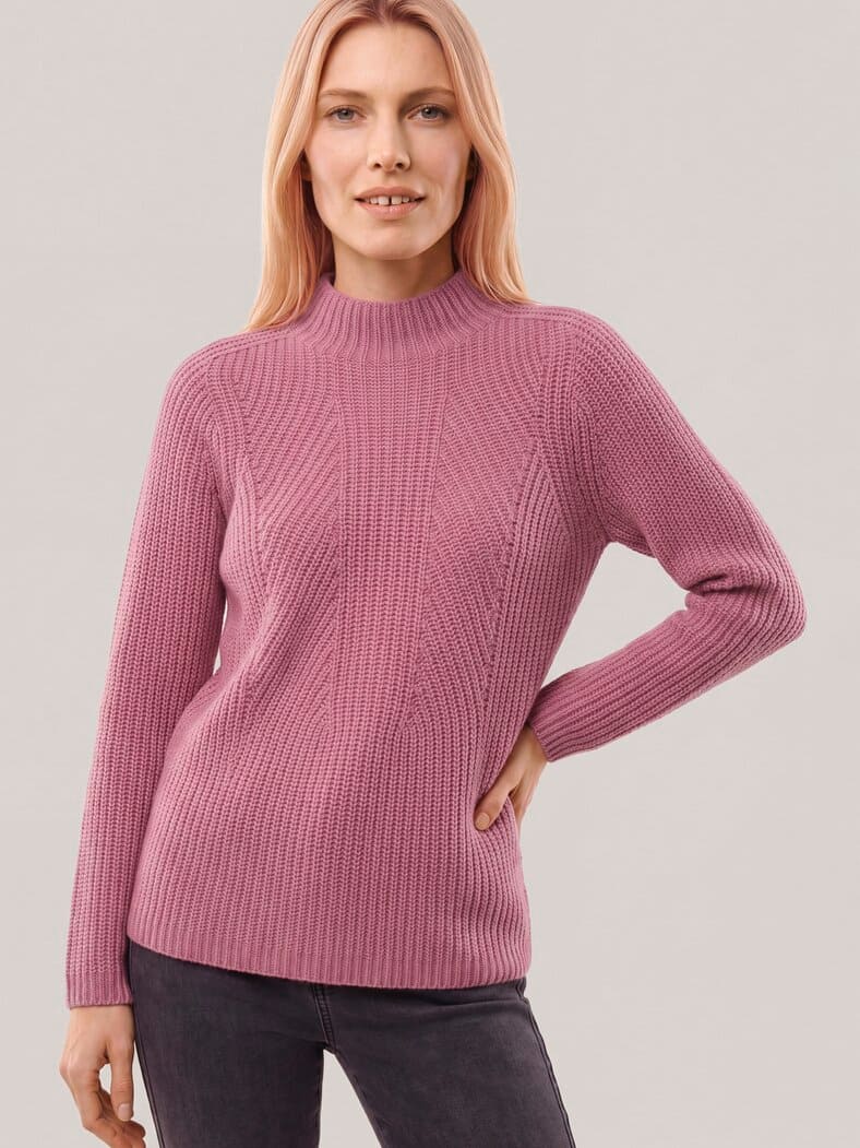 Cashmino Pullover Nahtlos Rosenholz