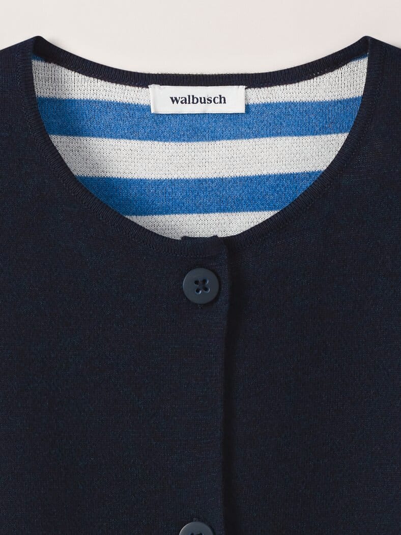 Doubleface Strickjacke Marine