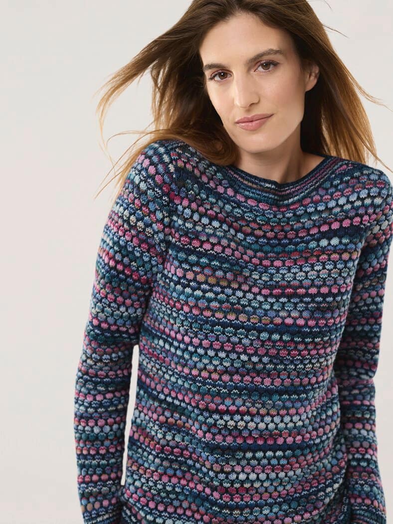 KERO-Pullover Farbenspiel Nachtblau