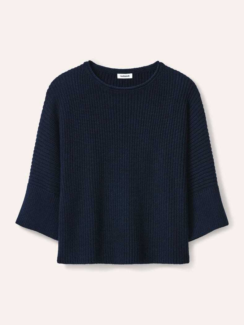 Pullover mit Kimonoärmel Nachtblau