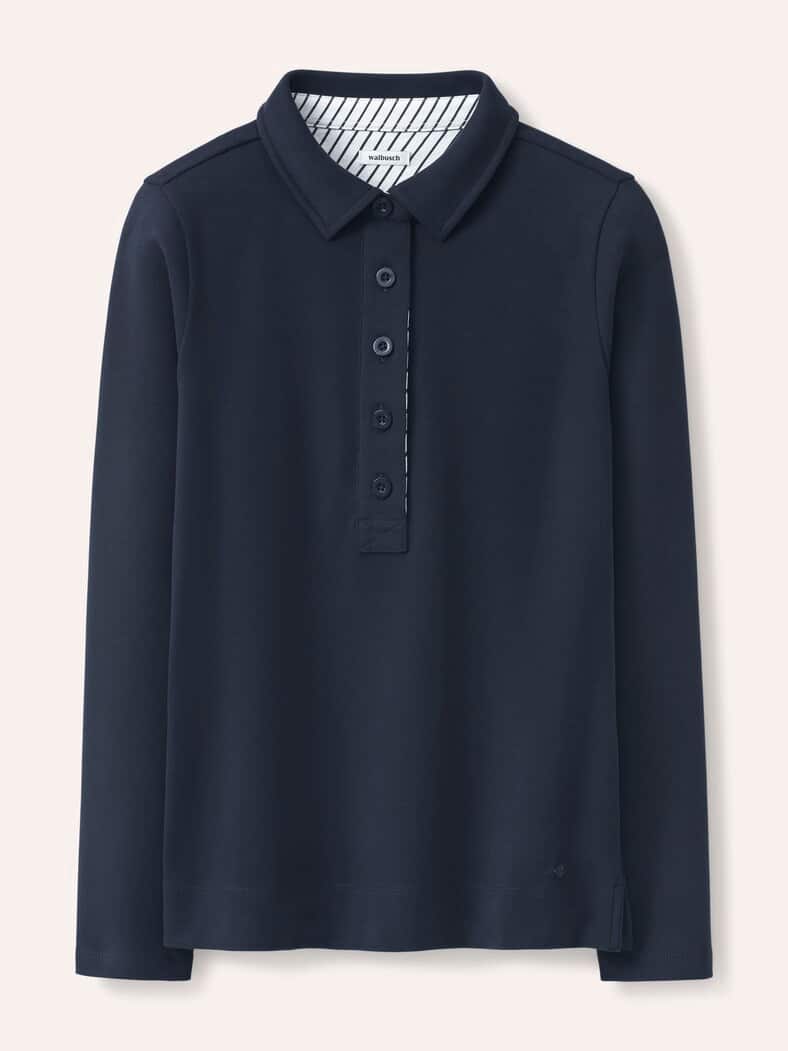 Poloshirt aus Baumwolle Nachtblau