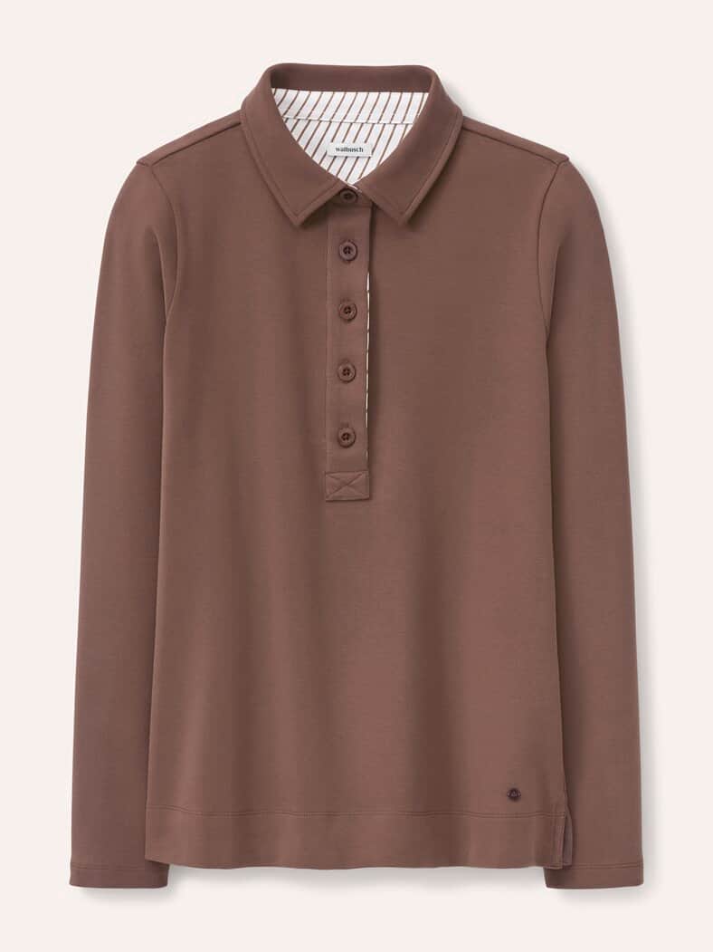 Poloshirt aus Baumwolle Kastanie
