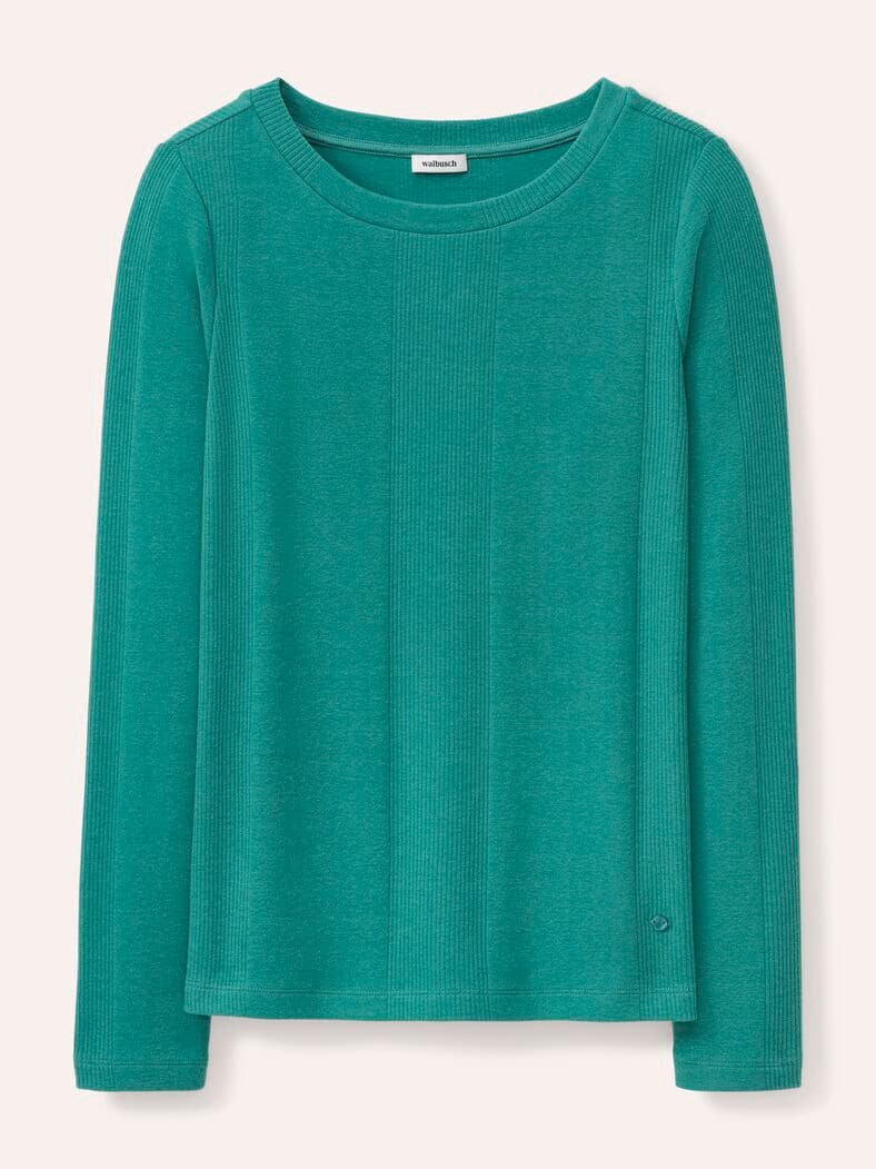 Shirt in Feinstrickoptik Emerald
