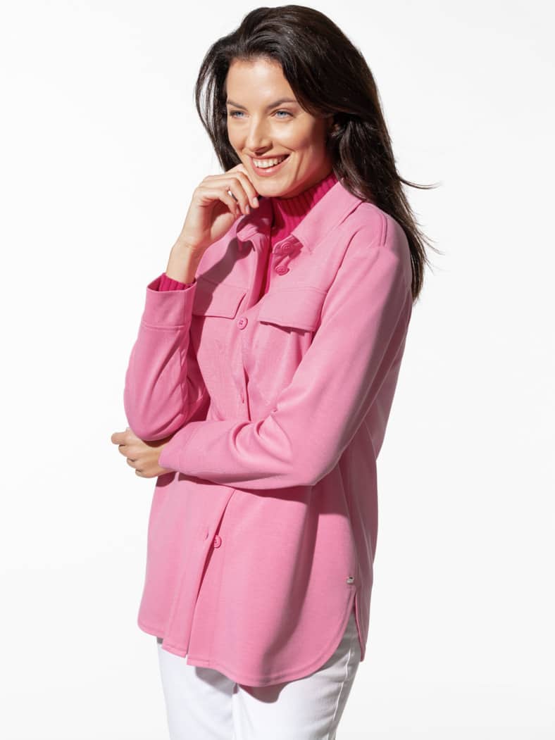 Jersey-Hemdjacke Softpink