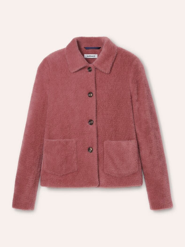 Flauschige Jacke Rosenholz