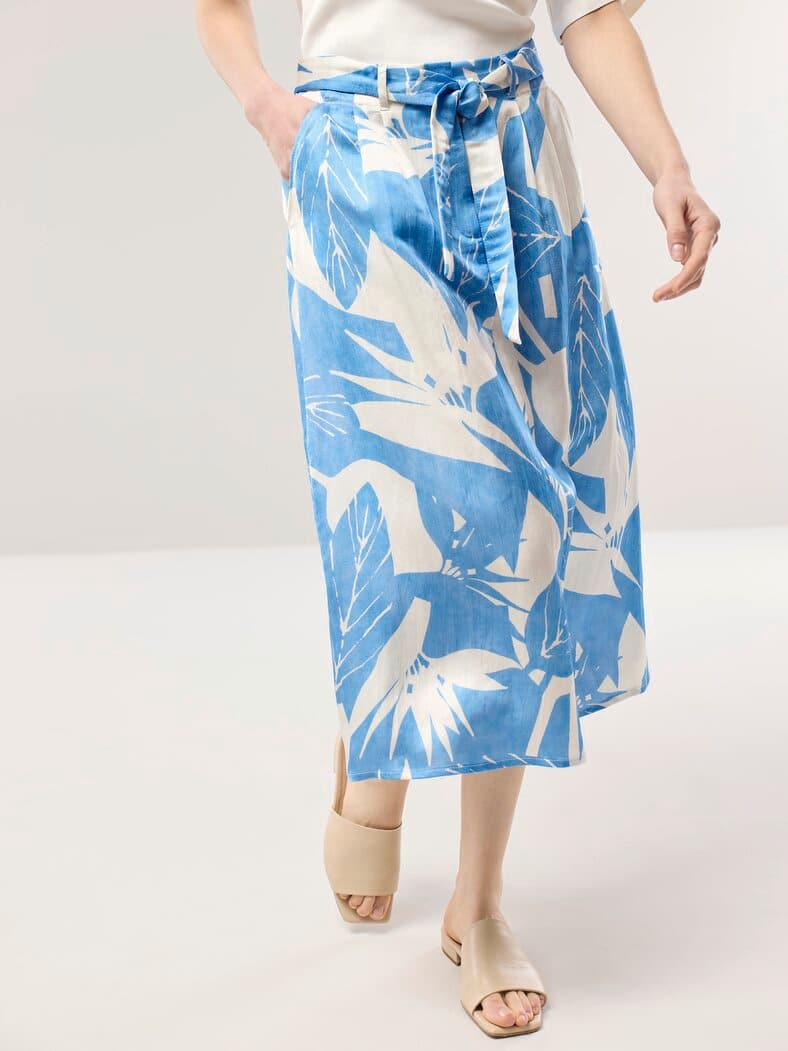 Leinenmix Rock Premium Blau/ Weiß