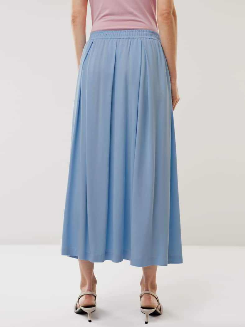 Viskose Schlupfrock Horizontblau