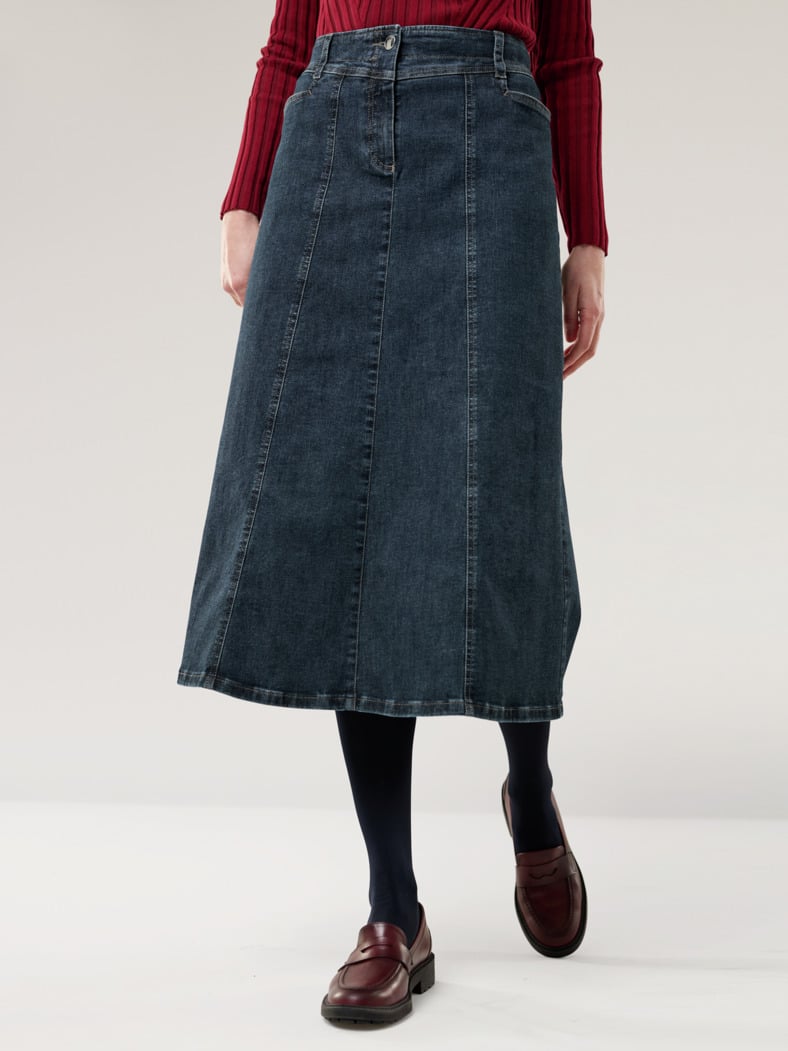 Powerstretch Jeansrock Dark Blue