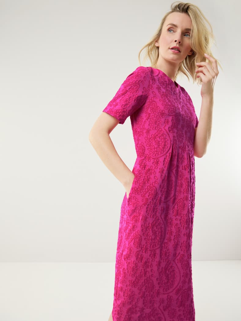 Jacquardkleid Fuchsia