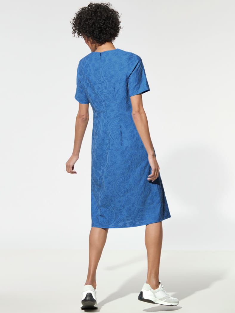 Jacquardkleid Königsblau
